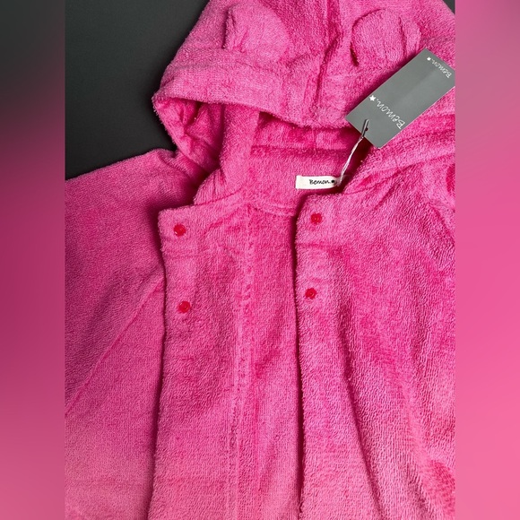 NWT Pink Cotton Towelling Poncho Size 2-3T - Picture 4 of 9